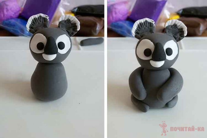 коала из пластилина